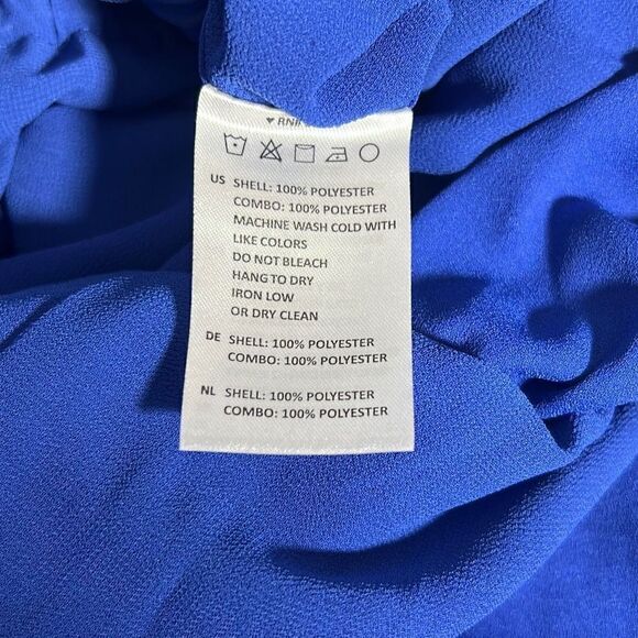 Cooper & Ella Women's Ruffled Butterfly Sleeves Blue Romper Size S NWT - Picture 6 of 12